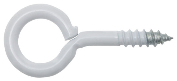 Ringschrauben 6 × 16 mm, Stahl weiß beschichtet, 6 Stück