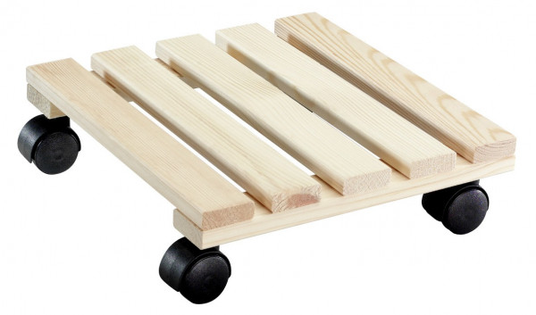 Wagner Blumenroller / Blumentopf - Untersetzer fahrbar 29x29cm Fichte