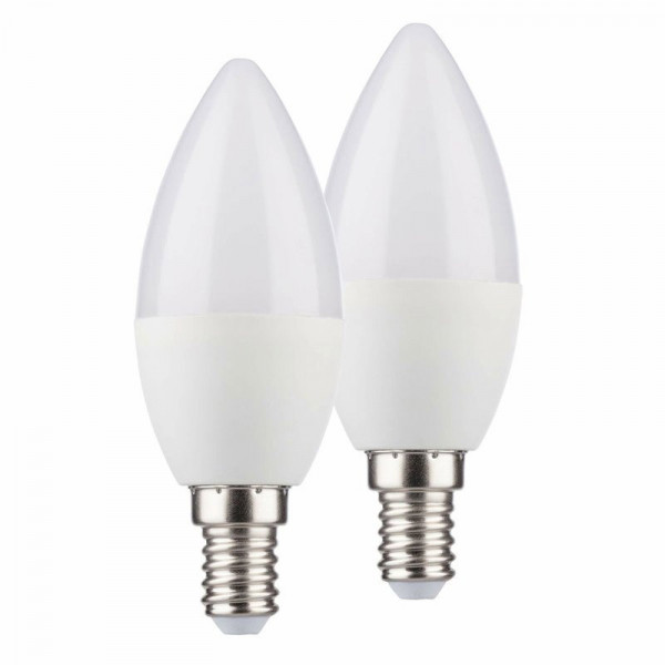 LED Leuchtmittel Kerzenform 2 Stück warmweiß