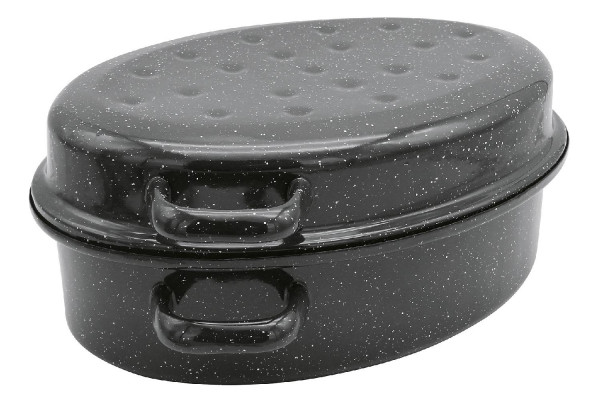 KARL KRÜGER Gänsebräter Oval emailliert Ø38cm 7,5L