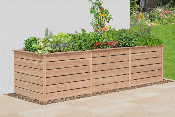 Hochbeet EMMA XXL Lärche natur 305x103x80cm