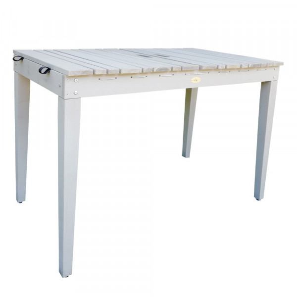 Habau Gartentisch / Balkontisch mit Wäscheleine Holz grau 106x60cm