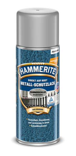 Hammerite® Metall Schutzlack Hammerschlag Spray silbergrau 400ml
