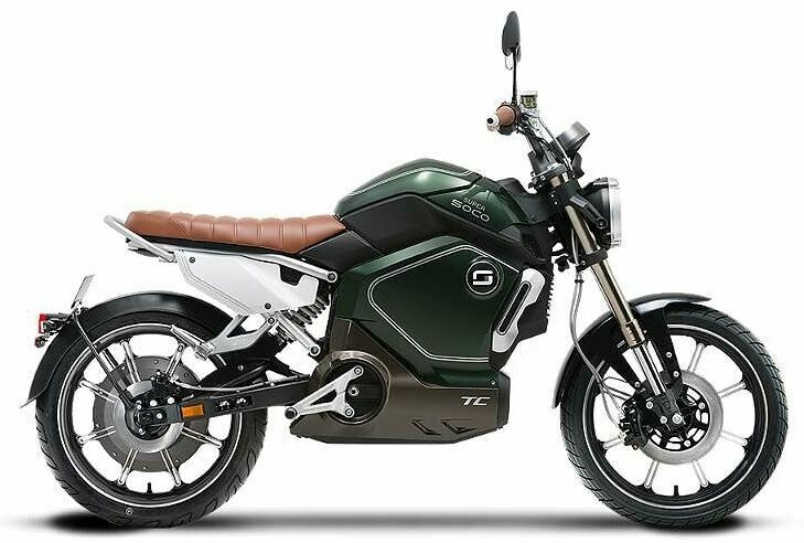 E Motorrad 45 Km h TC Eco Super Soco E Moped grün