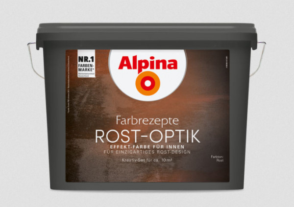 Alpina Effektfarbe Set Rost-Optik für innen