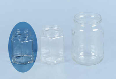 Einmachglas / Marmeladenglas 6-eckig ohne Deckel 190 ml