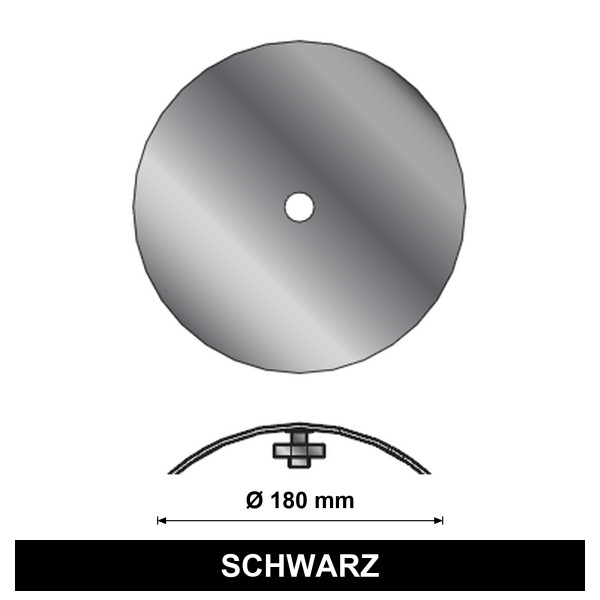 EdiFire Reinigungsdeckel mit Riegel für Ø 180 mm, schwarz