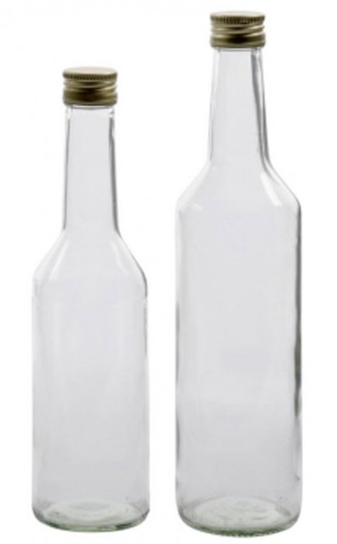 Flasche mit Hals / Gradhalsflasche 350 ml mit PP Verschluß