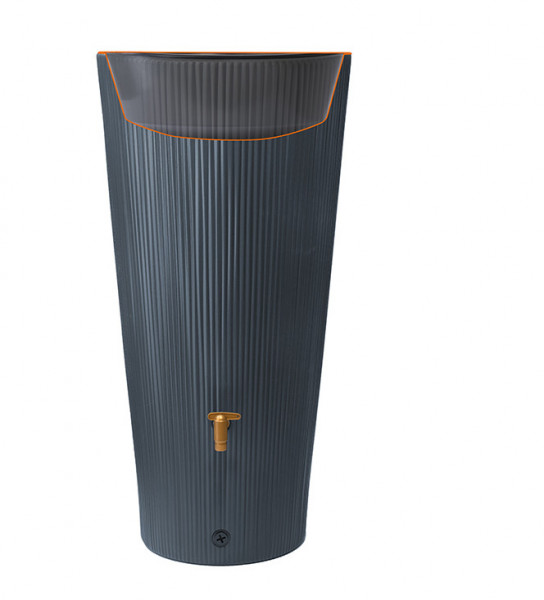 4Rain Regentonne Vaso 2in1 Decor Regenspeicher 220 L graphitegrey
