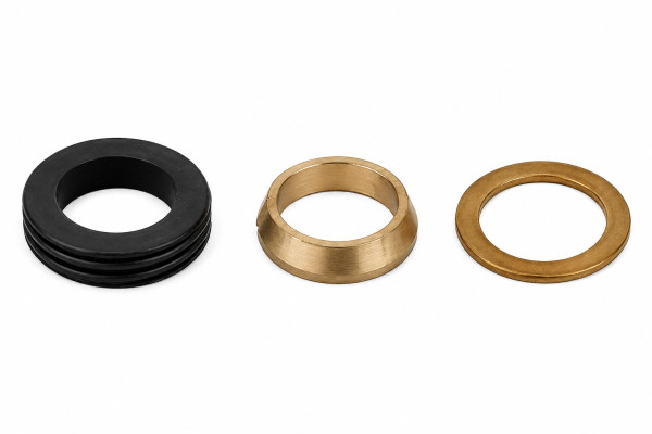 Gummi-Quetschdichtung <br>mit Messing Gleitring<br>