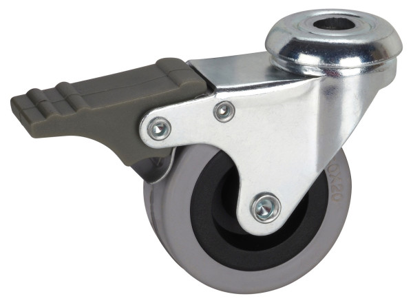 Möbel-Lenkrolle 75x24 mm Gl Rülo 10,2 mm, TF, KS-R