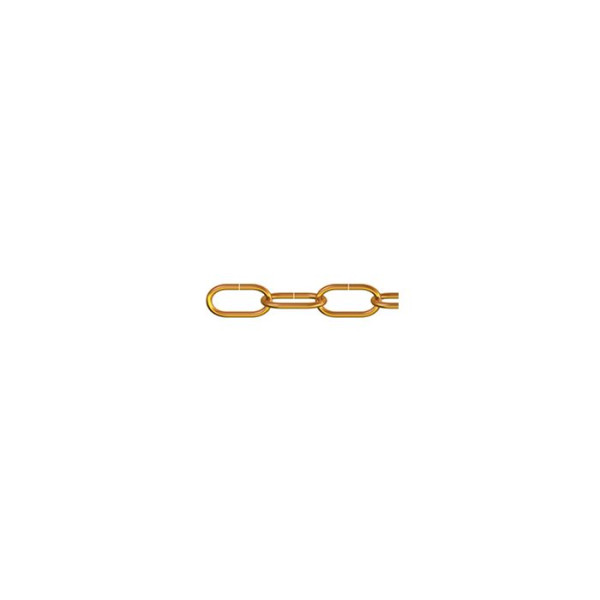 Zierkette Nr. 8120 Stahl vermessingt, 3 mm, Meterware
