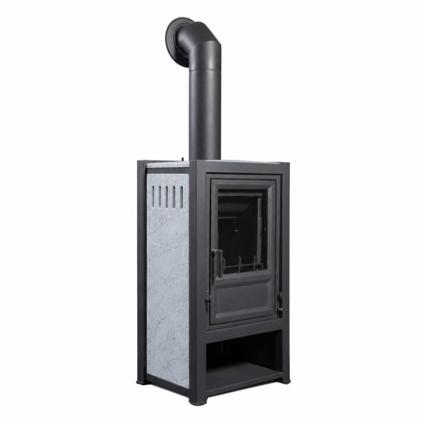 Kaminofen Globe-fire Luna II H raumluftunabhängig Naturstein schw. 6kW