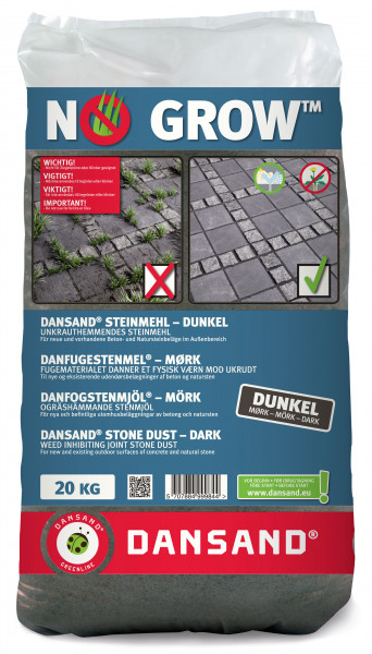 Steinmehl NO GROW Dansand 1-20mm 20 kg dunkel