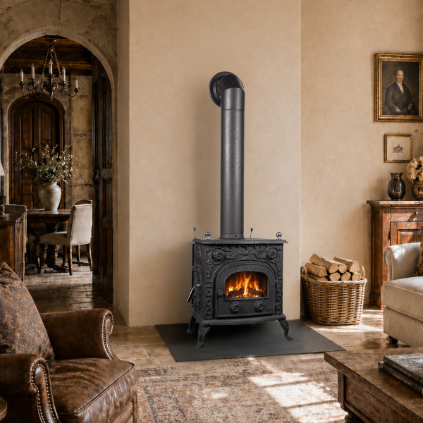 Kaminofen Globe-fire Eros I raumluftunabhängig Guss schwarz 6kW