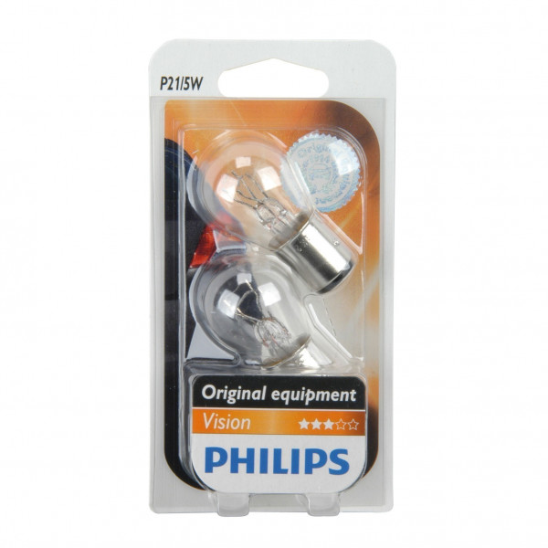 Philips Kugellampe P21 12Volt / 5Watt 2er Pack - Autobeleuchtung