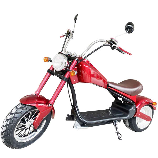 Elektro C3000S Elektro-Roller E-Chopper rot-matt