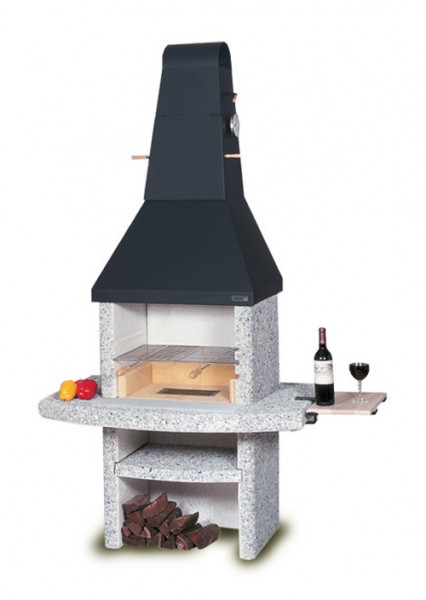 Wellfire Gartenkamin / Grillkamin Toskana Quatro Stahl 216x110x73cm
