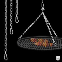 Kettenkit mit Drallfänger für Grillrost bis Ø60cm Edelstahl Kettenkit mit Drallfänger für Grillrost bis Ø60cm Edelstahl