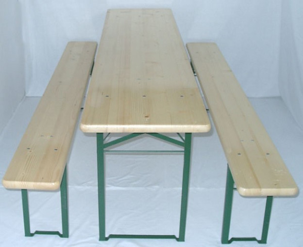 Festzeltgarnitur / Bierzeltgarnitur 220 x 50 cm natur 3-teilig