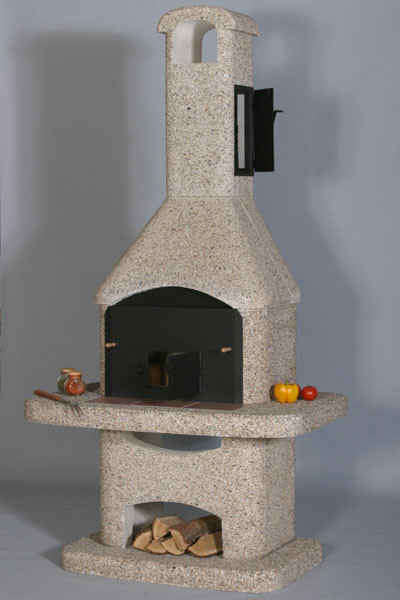 Wellfire Gartenkamin / Grillkamin Nova Quatro 4in1 braun 215cm