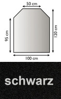 Funkenschutzplatte Stahl schwarz Trapez 100x95/120cm Funkenschutzplatte Stahl schwarz Trapez 100x95/120cm
