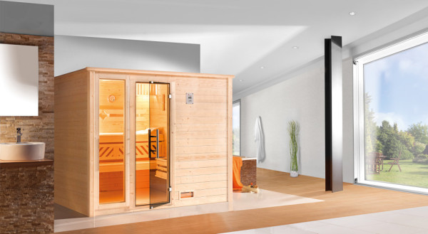 Weka Premium Massivholzsauna Bergen 7,5 kW BioS Ofen Gr.3