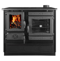 Globe-fire Küchenherd Guss Holzküchenherd Alhena schwarz rechts Globe-fire Küchenherd Guss Holzküchenherd Alhena schwarz rechts