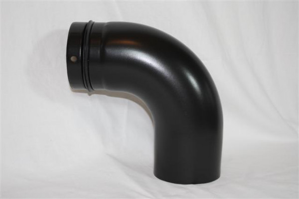 Ofenrohr / Rauchrohr für Pelletofen Bogen 90° gezogen Ø100mm ohne Tür