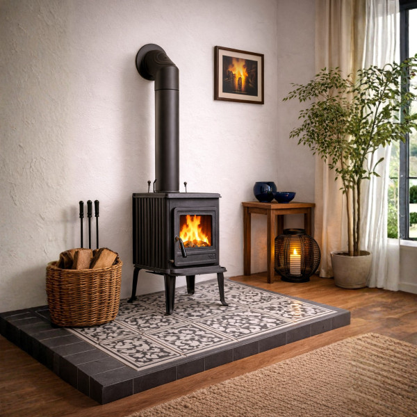 Kaminofen Globe-fire Saturn raumluftunabhängig Guss schwarz 6,3kW