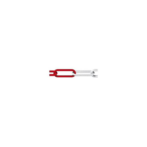 Kunststoff-Absperrkette 8 mm rot-weiß, UV-beständig, Meterware