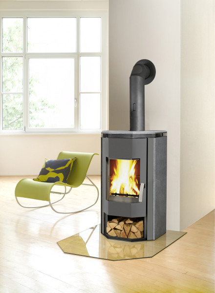 Kaminofen Wamsler KF 101 Prisma PSF gussgrau / Speckstein 8 kW