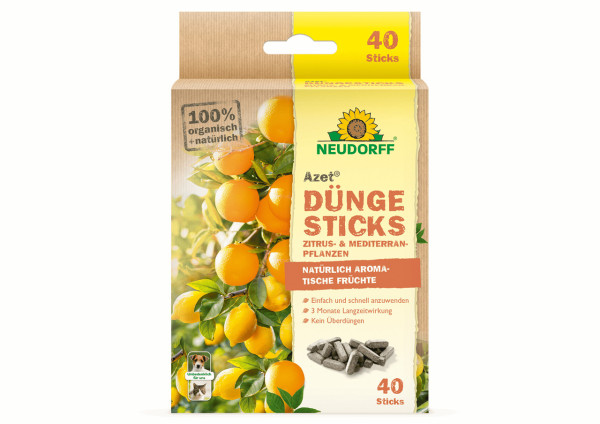 Neudorff Azet Düngesticks für Zitrus- & Mediterranpflanzen
