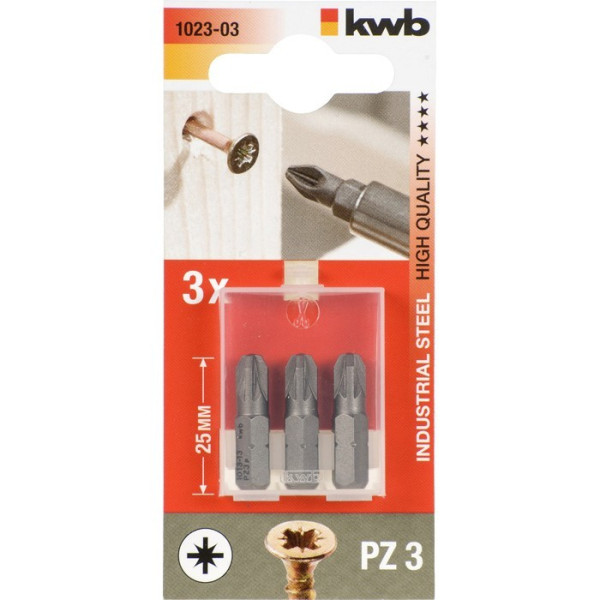 SCHRAUBENDREHER-BITS 3X PZ 3 SB