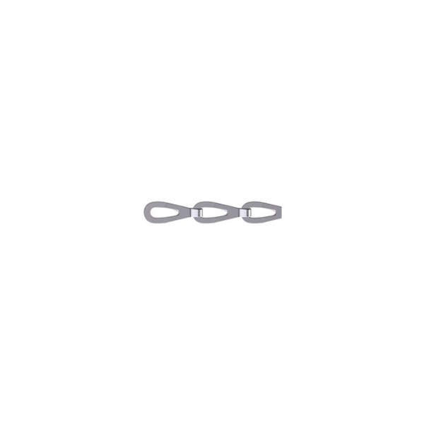 Patentkette Nr. 107, 0,4 mm, Messing vernickelt, Meterware