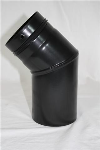Ofenrohr / Rauchrohr für Pelletofen Bogen 45° Ø100mm ohne Tür