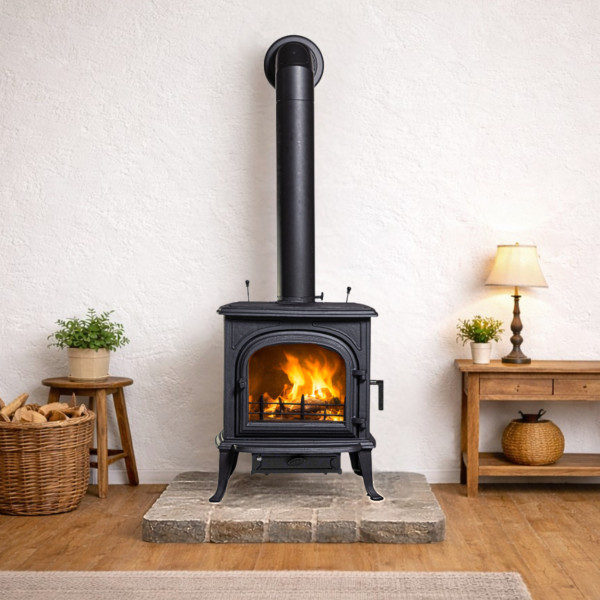 Kaminofen Globe-fire Orion raumluftunabhängig Guss schwarz 7kW