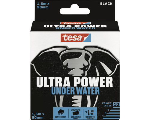 tesa® Ultra Power Under Water Klebeband schwarz 50 mm x 1,5 m
