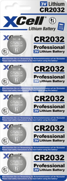 XCell Lithium Knopfzelle CR2032 5er Set