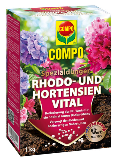 COMPO Vital Spezialdünger Rhododendron und Hortensien 1kg