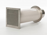 externer Luftanschluss Mauerdurchführung Einzelklappe 100mm Stutzen externer Luftanschluss Mauerdurchführung Einzelklappe 100mm Stutzen