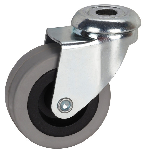 Möbel-Lenkrolle 75x24 mm Gl Rülo 10,2 mm, KS-Rad