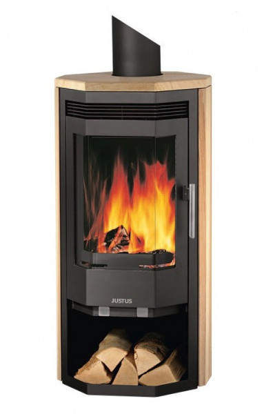 Kaminofen Justus Usedom 5 Sandstein schwarz raumluftunabhängig 5 kW