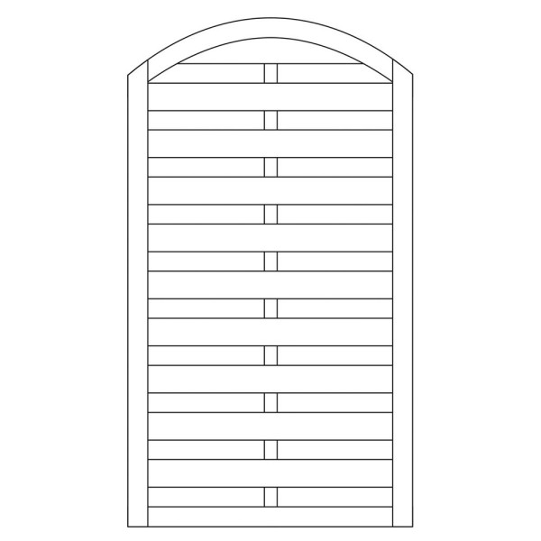 Sichtschutzzaun / Torelement Dichtzaun Bogen Pforte kdi 100x180/160cm