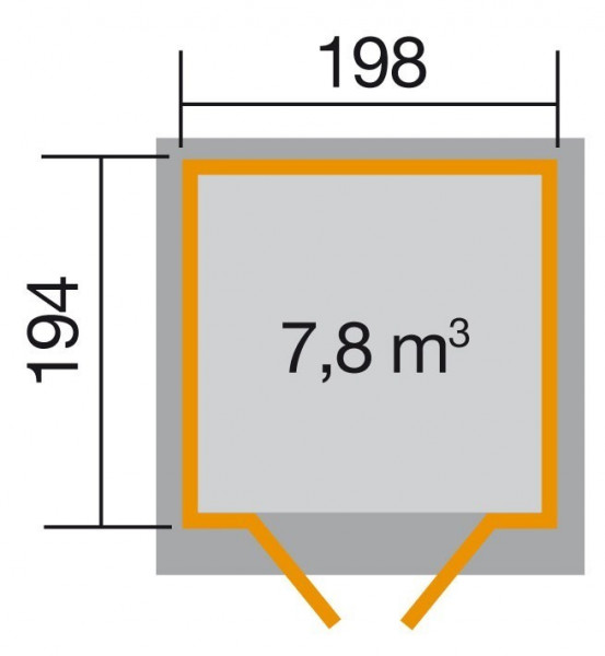 weka Gartenhaus 325 Gr.2, lasiert, 19 mm
