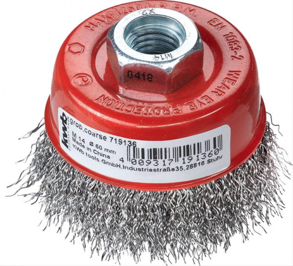 AGGRESSO-FLEX® Topfbürste, HSS Stahldraht, gewellt, lose, 60mm