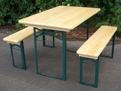 Festzeltgarnitur / Balkongarnitur Fichte natur 110x60cm