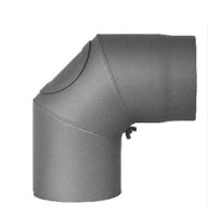 Vorschau: Ofenrohr / Rauchrohr Bogenknie 90° Ø120mm Senotherm grau mit Tür Vorschau: Ofenrohr / Rauchrohr Bogenknie 90° Ø120mm Senotherm grau mit Tür