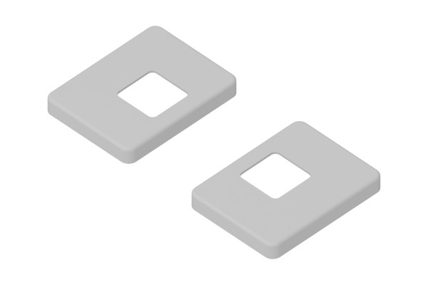 EASY-FENCE Pfostenträger-Abdeckung Silber, 2er-Set für Tor-Pfosten