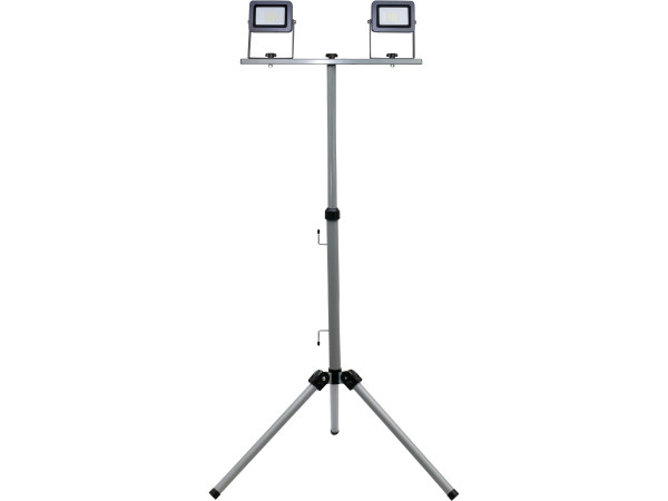 LED-Arbeitsleuchte Flare auf Stativ 2 x 15 W Silber-Anthrazit